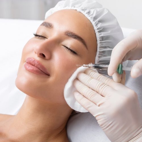 Beautiful,Lady,At,The,Beautician,Cabinet,,Woman,Receiving,Anti,Wrinkle